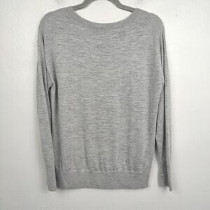 James Perse 100% Cashmere‎ Pullover Sweater Womens XS 0 Light Gray Heather FLAWS